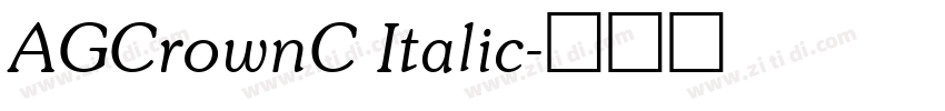 AGCrownC Italic字体转换